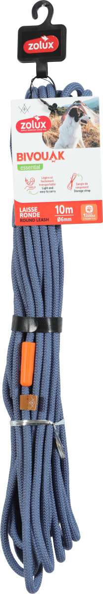 BVK Polyester Lead for Dog Blue, 10 m/ 6 mm